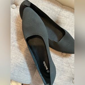 Breifola. Black flats. Size 10.